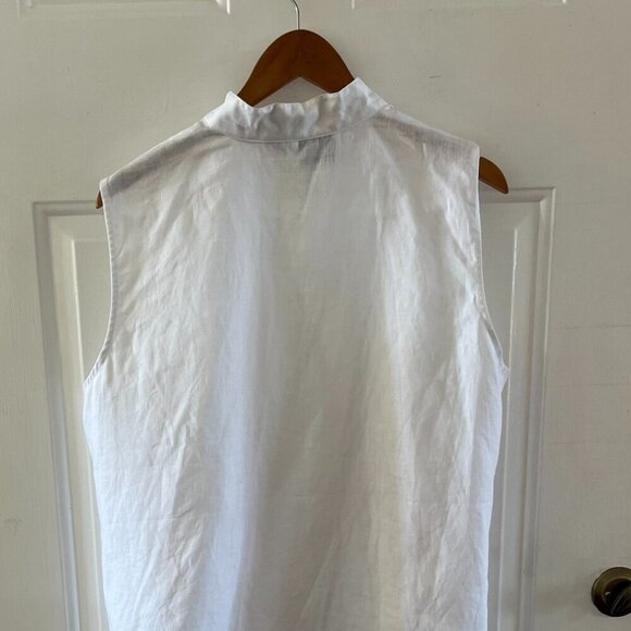 Edward Woman's Plus-Size Embroidered Linen Bohemian Summer Tank Top Sz 2x - Picture 7 of 8